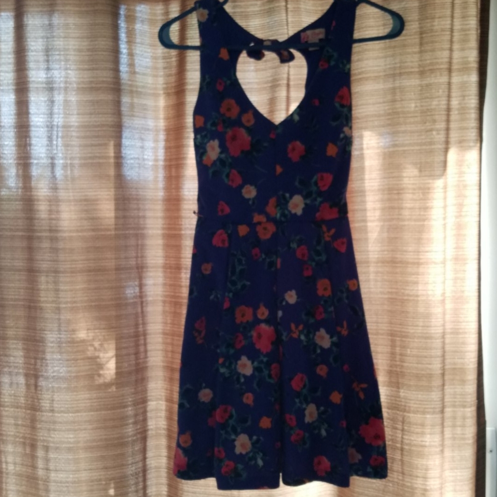 Blue floral dress